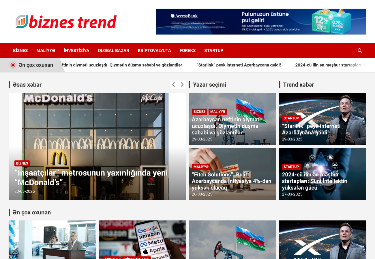 Biznestrend.az - Portfolio Image